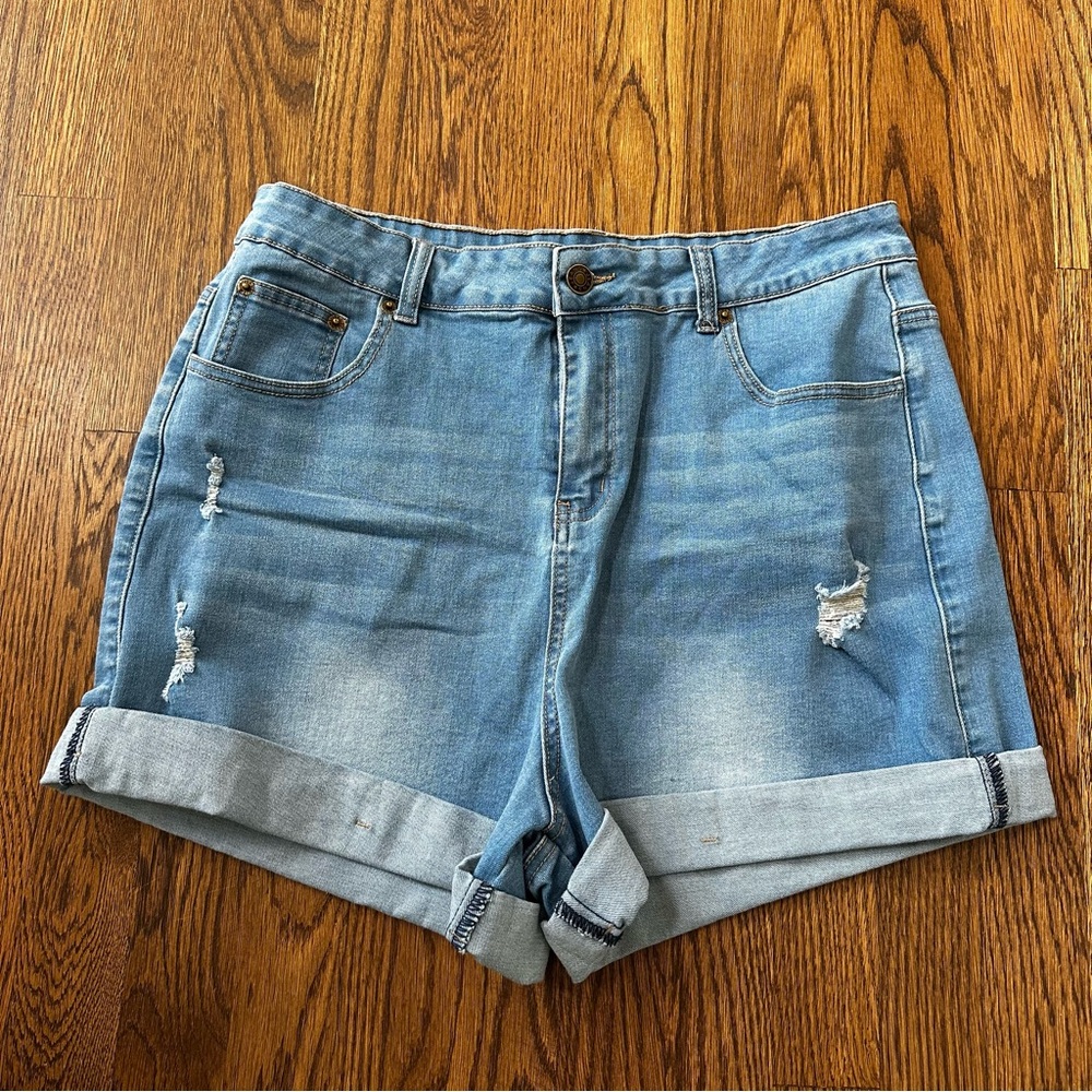 Pinkmarco distressed denim jean shorts, size XL